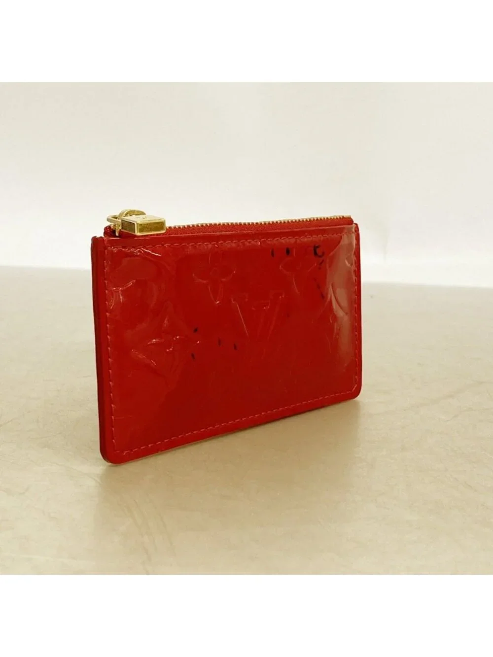 Louis Vuitton Coin Case Vernis Pochette Cles Pomme D'amour